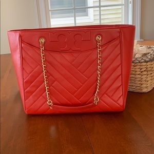 Tory Burch Alexa Tote in Poppy Orange - with tags!